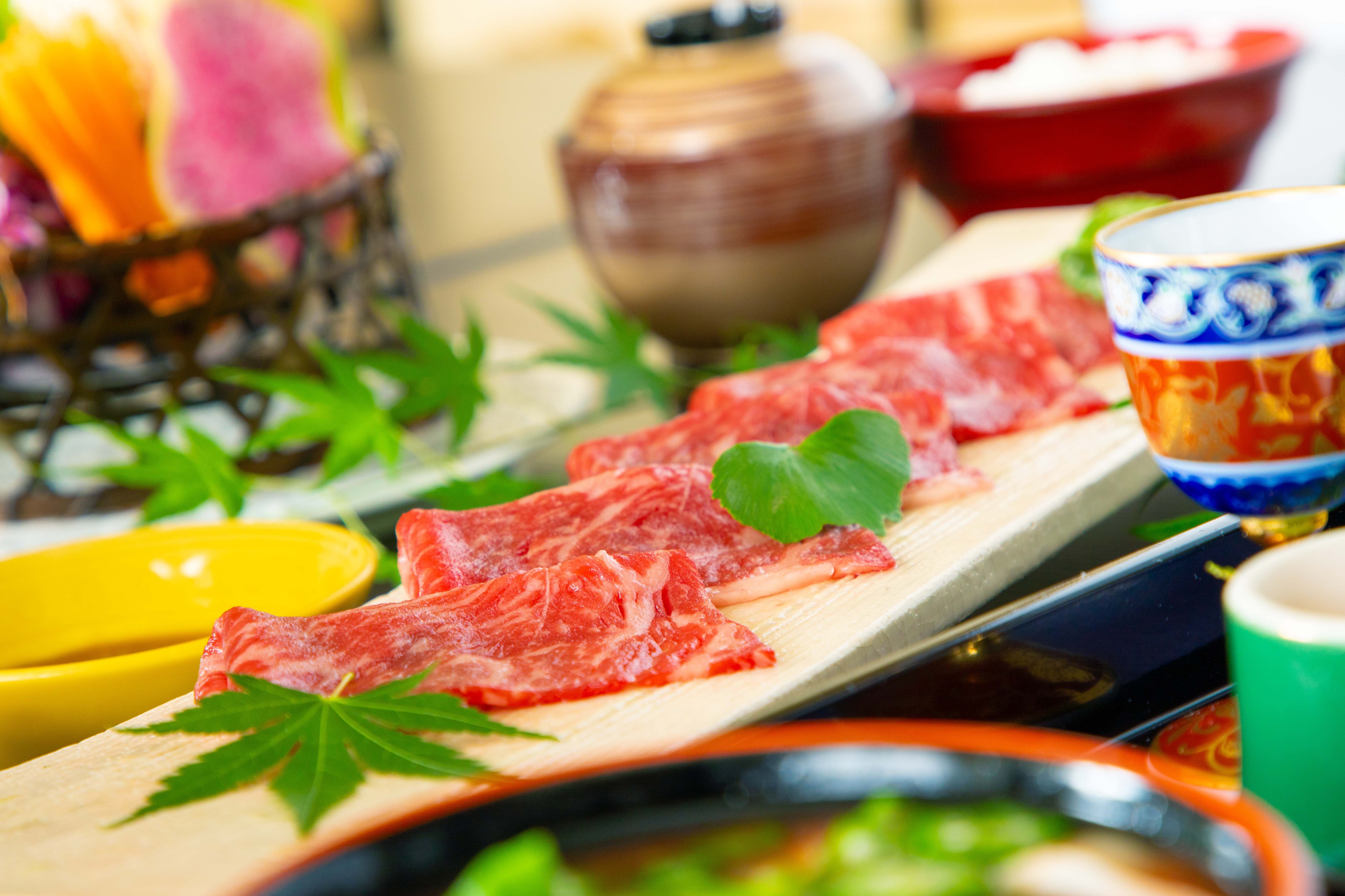 A dish using Joshu Wagyu beef (example)