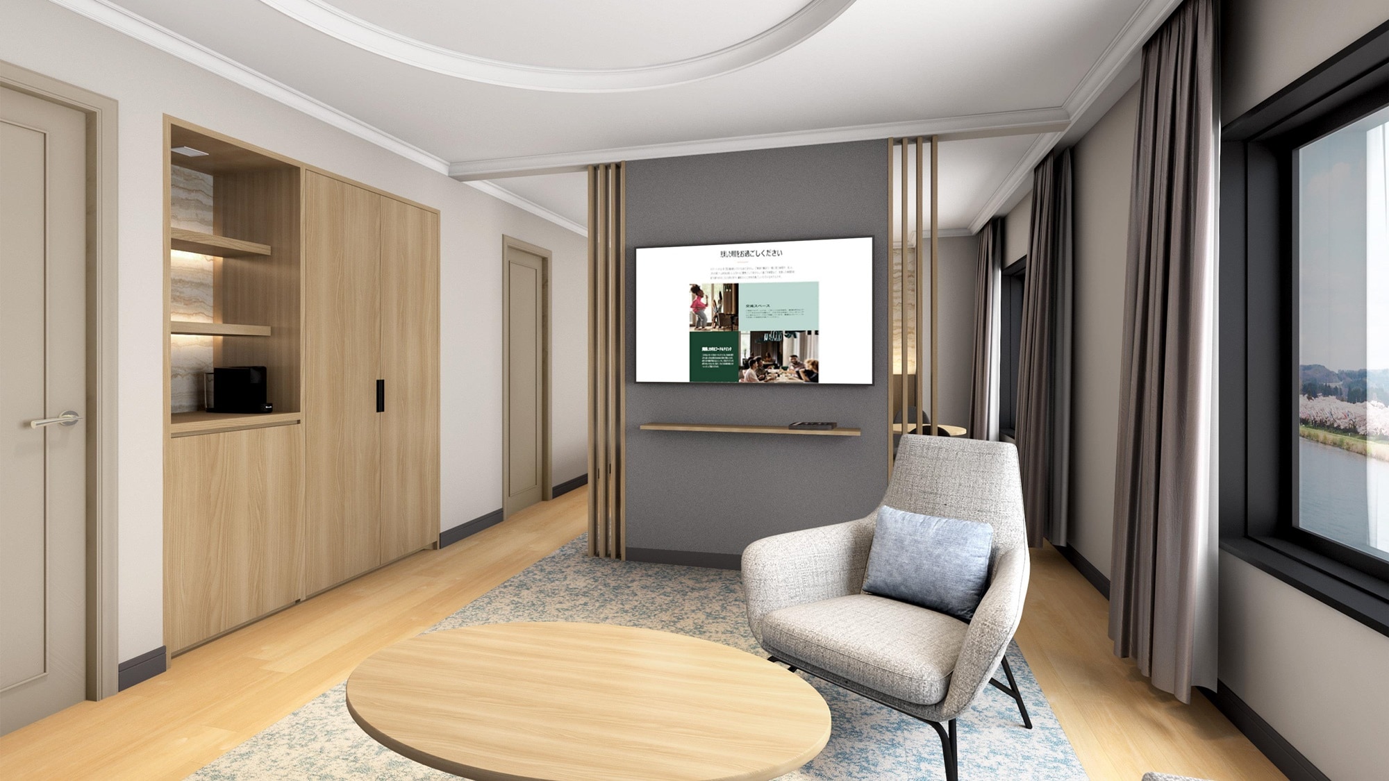 Our one-bedroom suites offer 46 sq. m of spacious and relaxing living space.