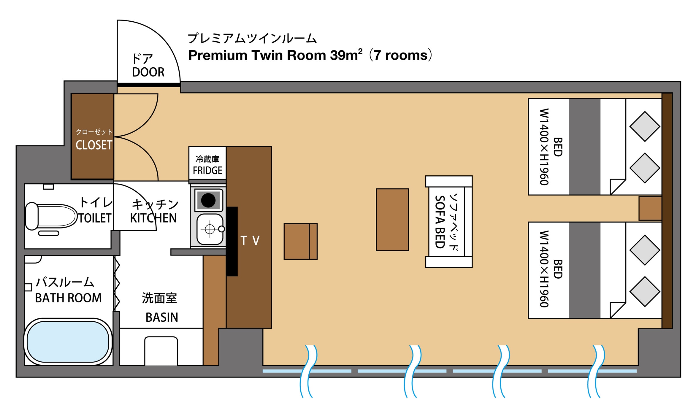 Premium twin room