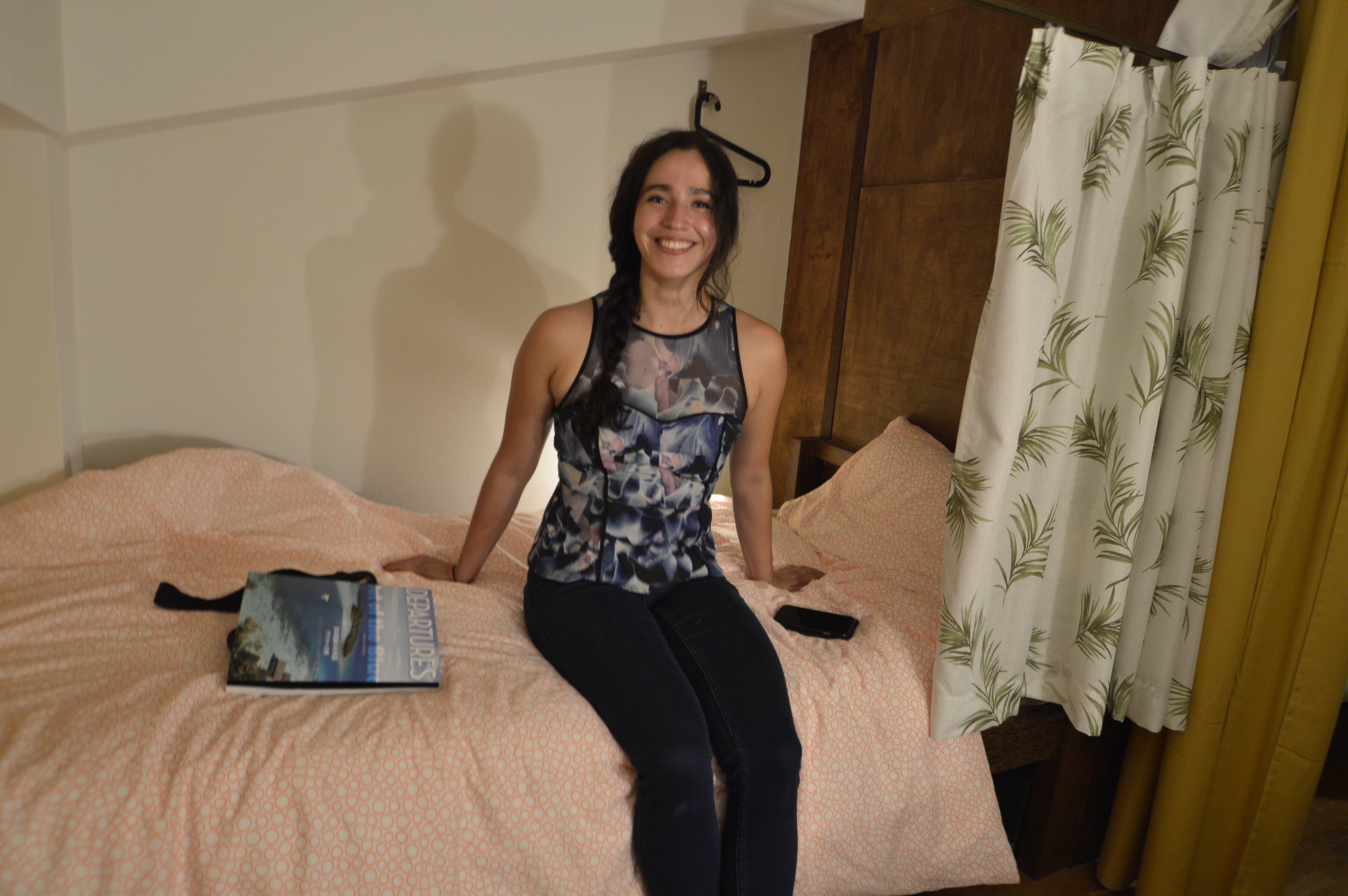 Bedroom with light, power outlet and valuables locker