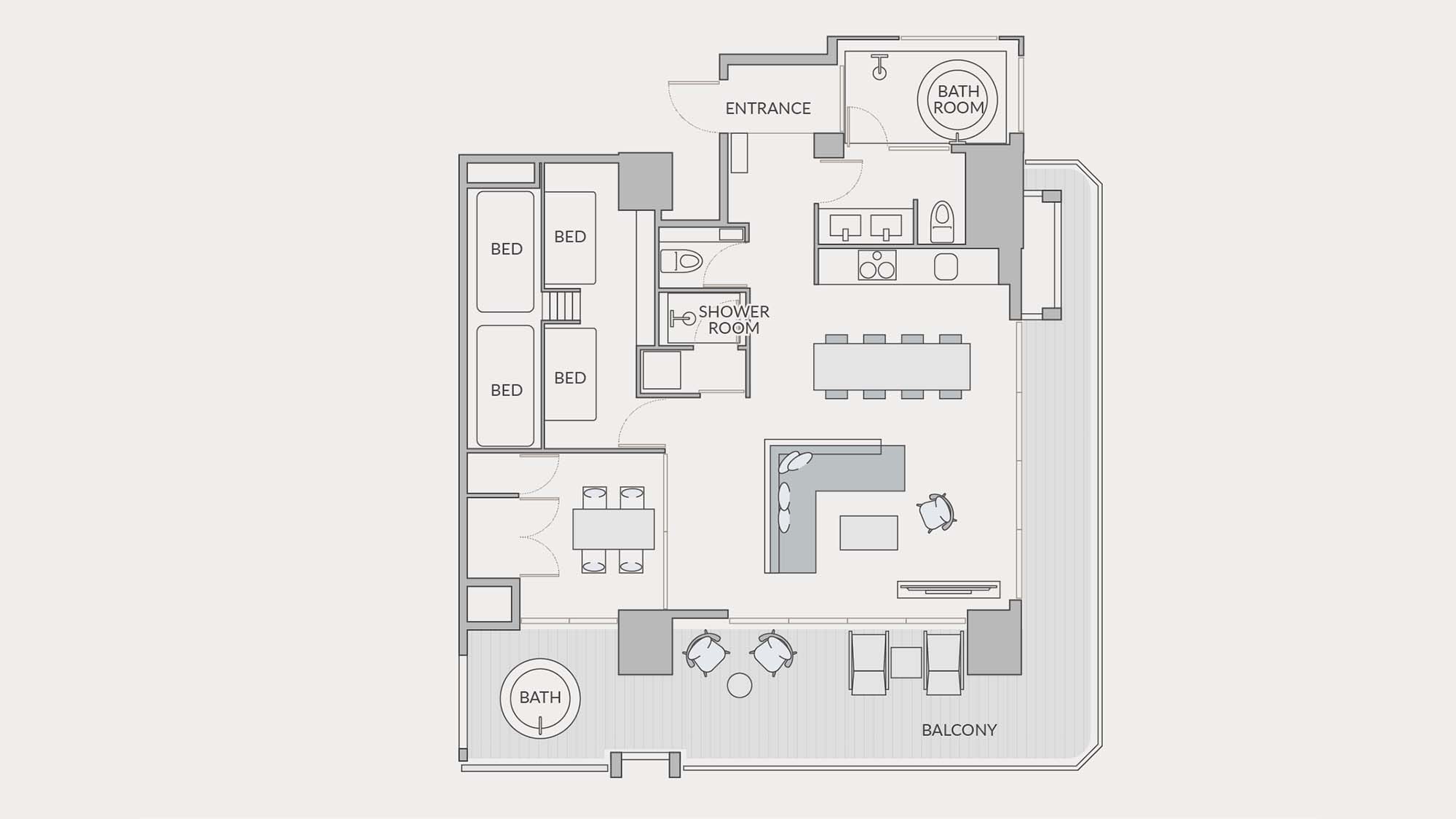 Deluxe bunk with jacuzzi