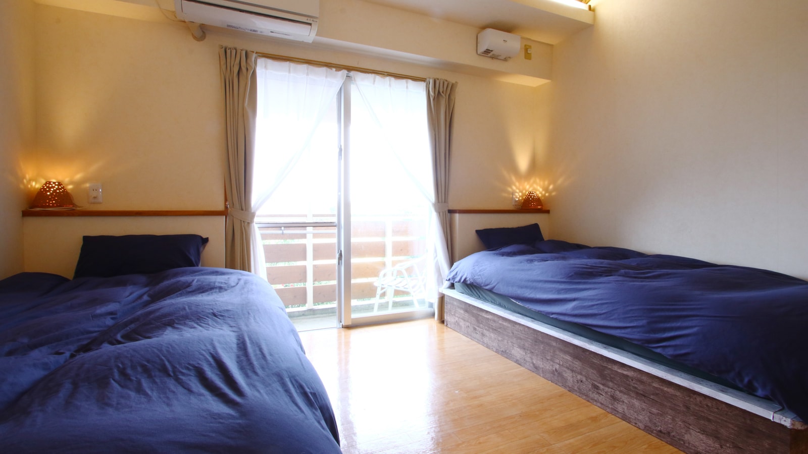 Kamar twin dengan pemandangan laut, 3 menit jalan kaki ke pantai*