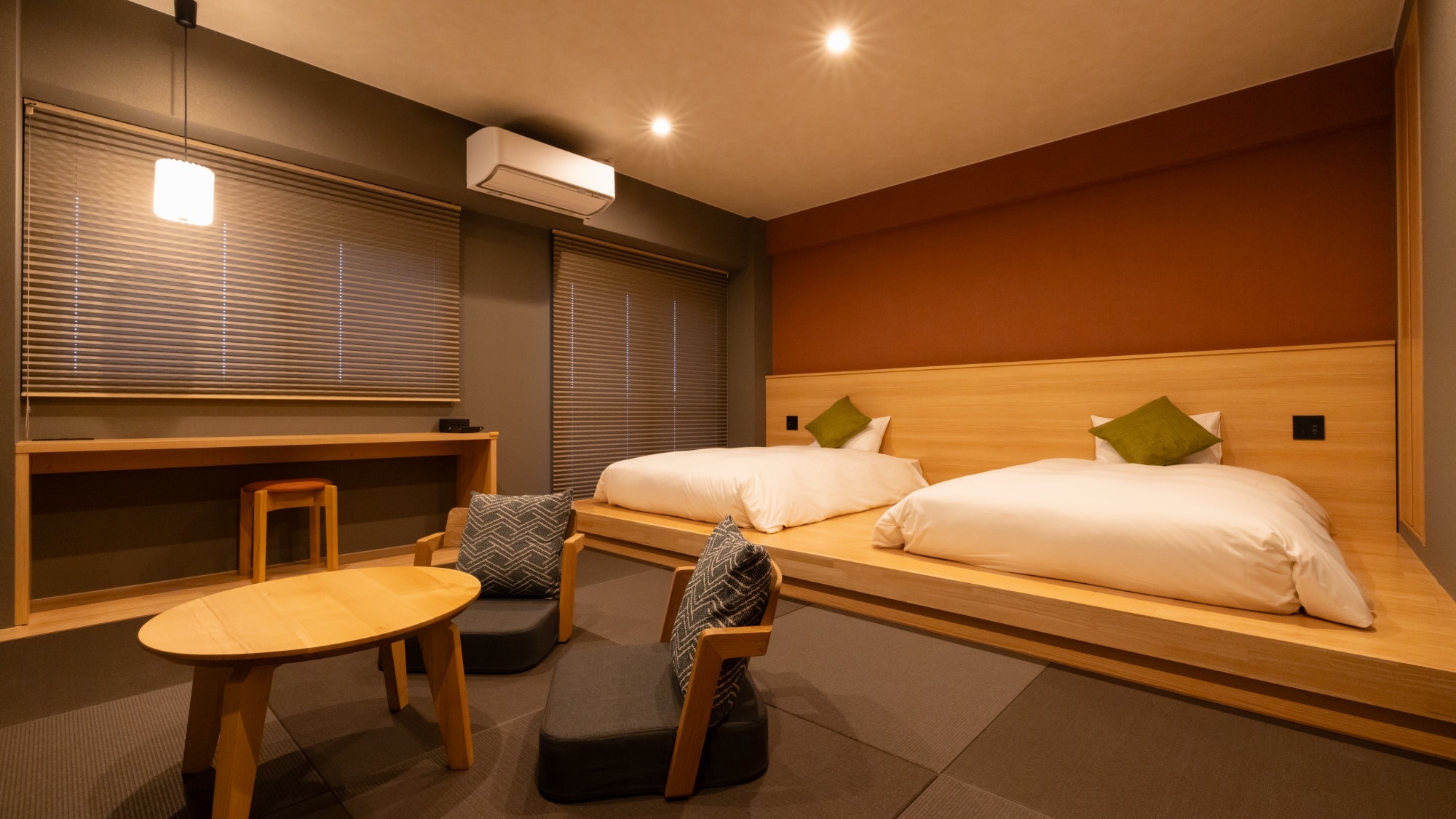 [Modern Twin] A room that combines the comfort of Western style with the calming atmosphere of Japanese style.