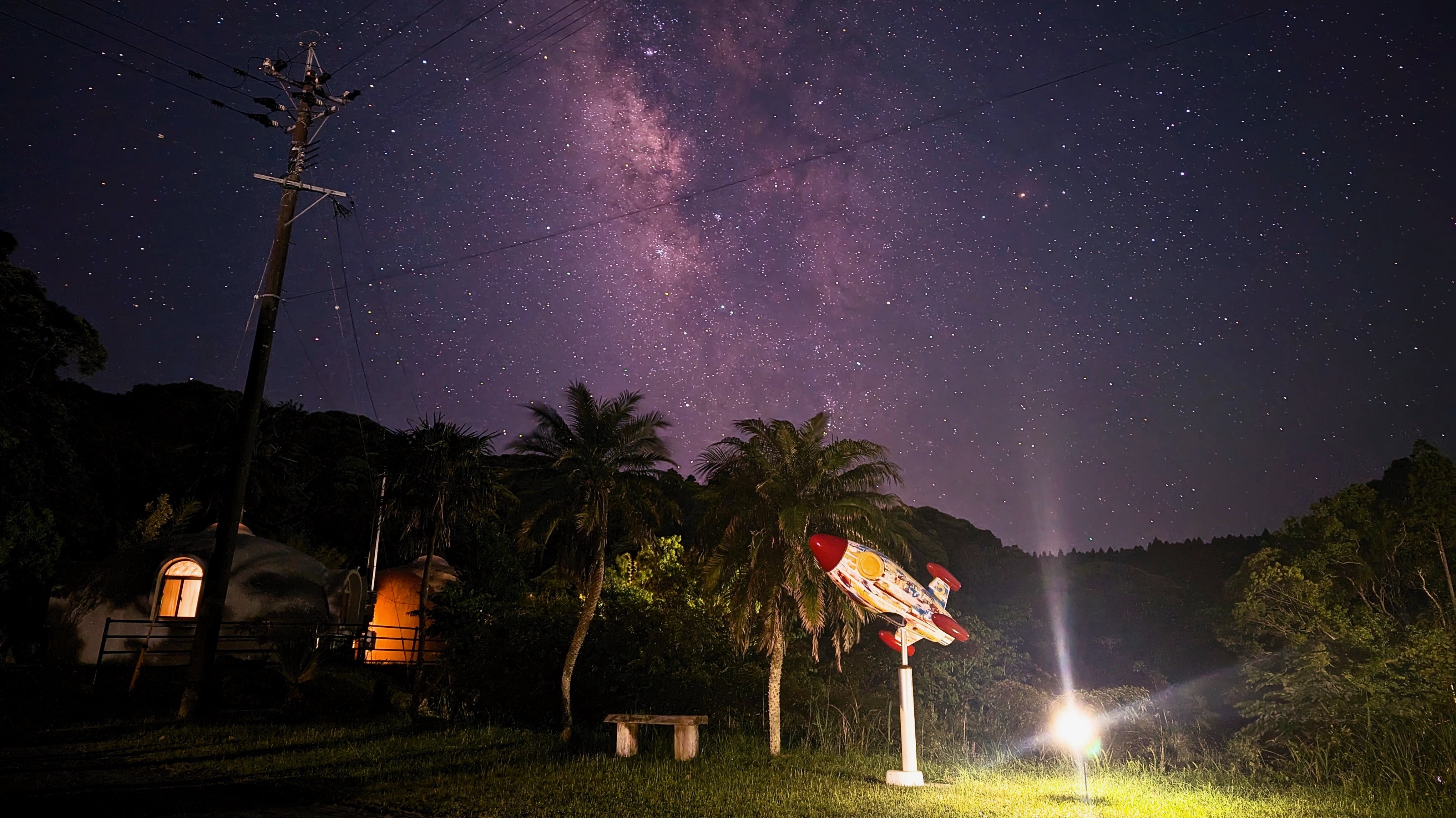 Rocket and Milky Way