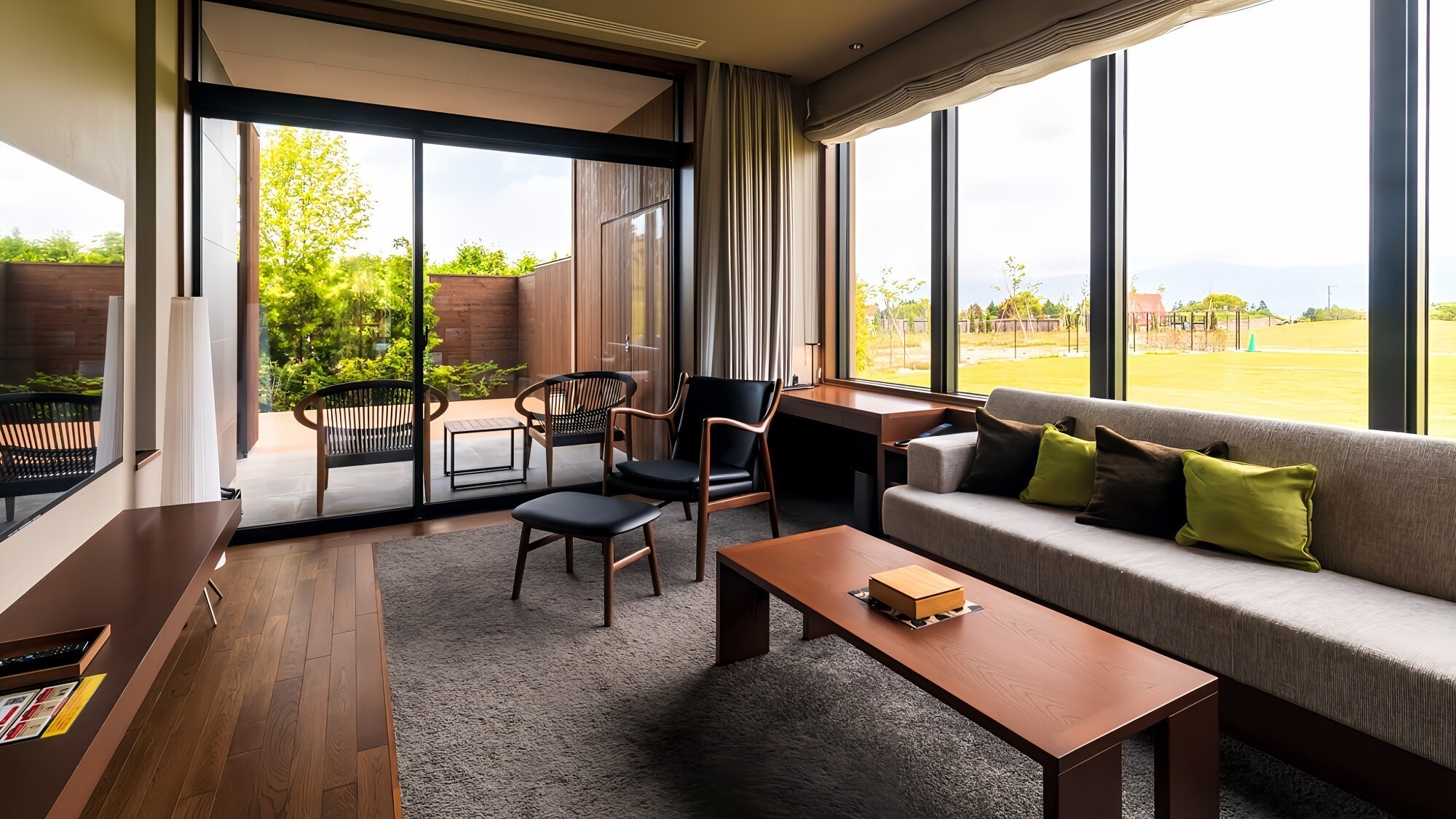 [East Wing] Designer Deluxe Twin Room with Open Air Hot Spring Bath and Wooden Deck *Image for illustrative purposes only
