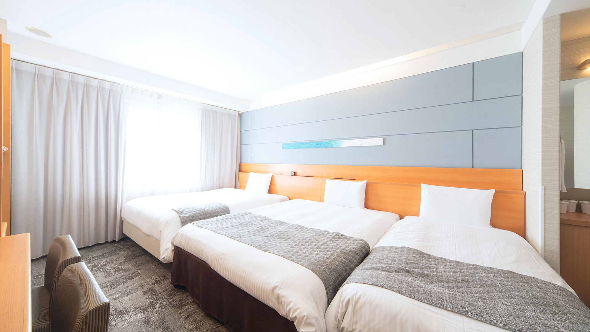 [Kamar triple 26㎡] 2 tempat tidur queen 150cm + 1 tempat tidur tambahan