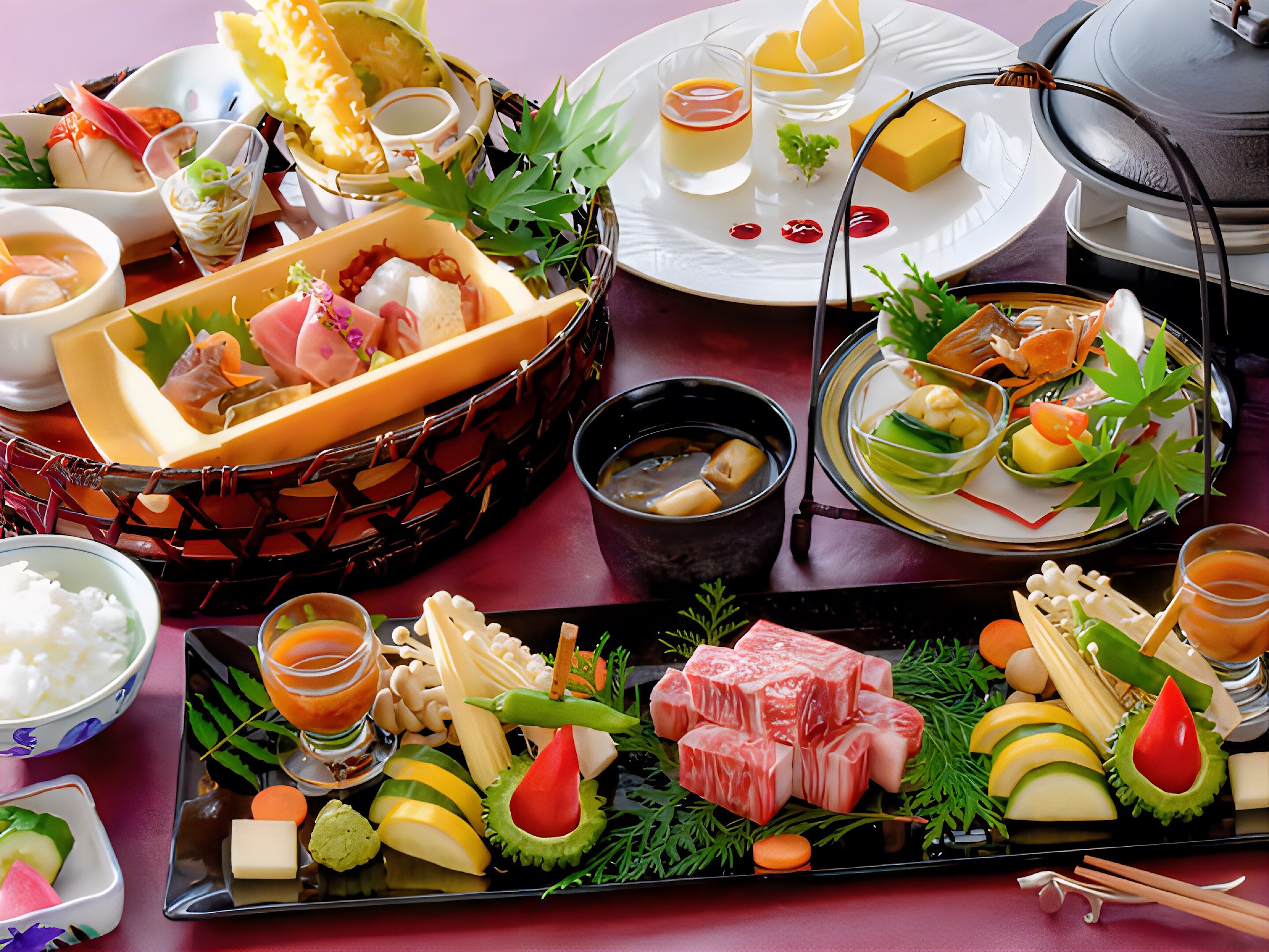 Please enjoy our "Japanese Kaiseki" cuisine, which incorporates an abundance of seasonal Izu ingredients carefully selected by our chef.