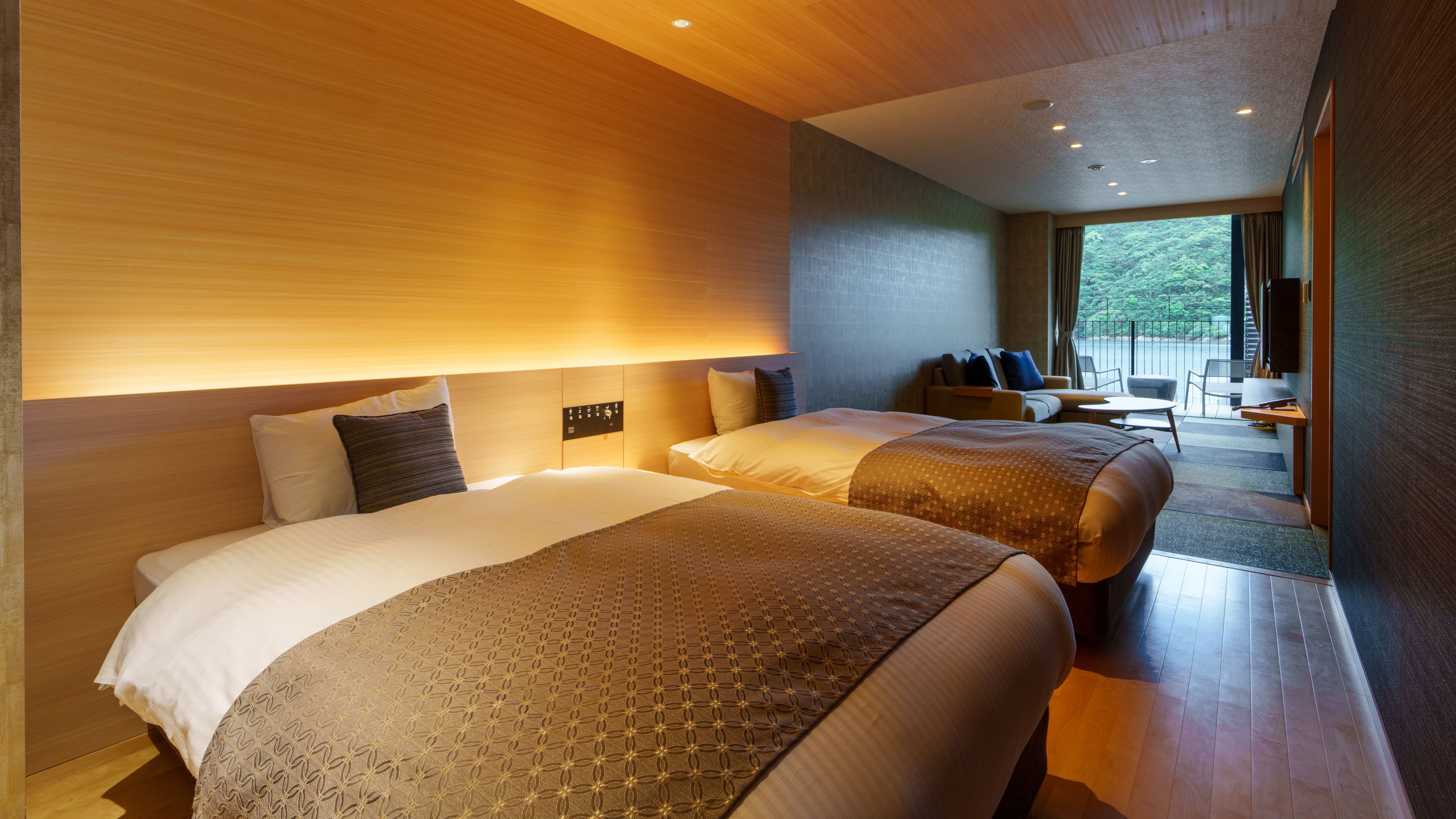 [Nagi no Sho] Superior corner room with open-air bath/Ocean view