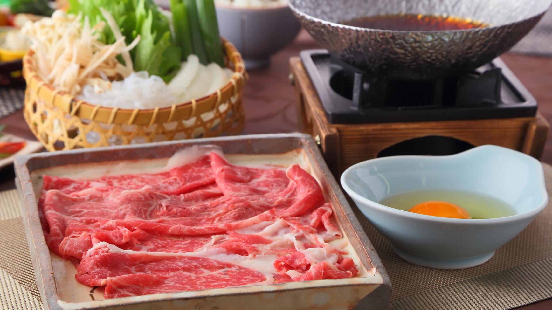Kyoyasai and special A4 rank Japanese black beef sukiyaki kaiseki plan