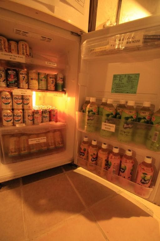 Sale of beer, juice, drinks, frozen foods, amenities