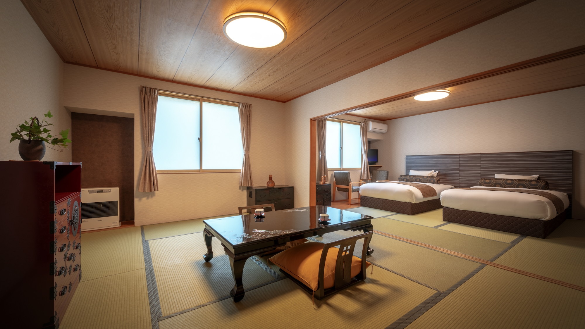 Room 108 [Large Japanese-style room with twin beds 16 tatami mats]