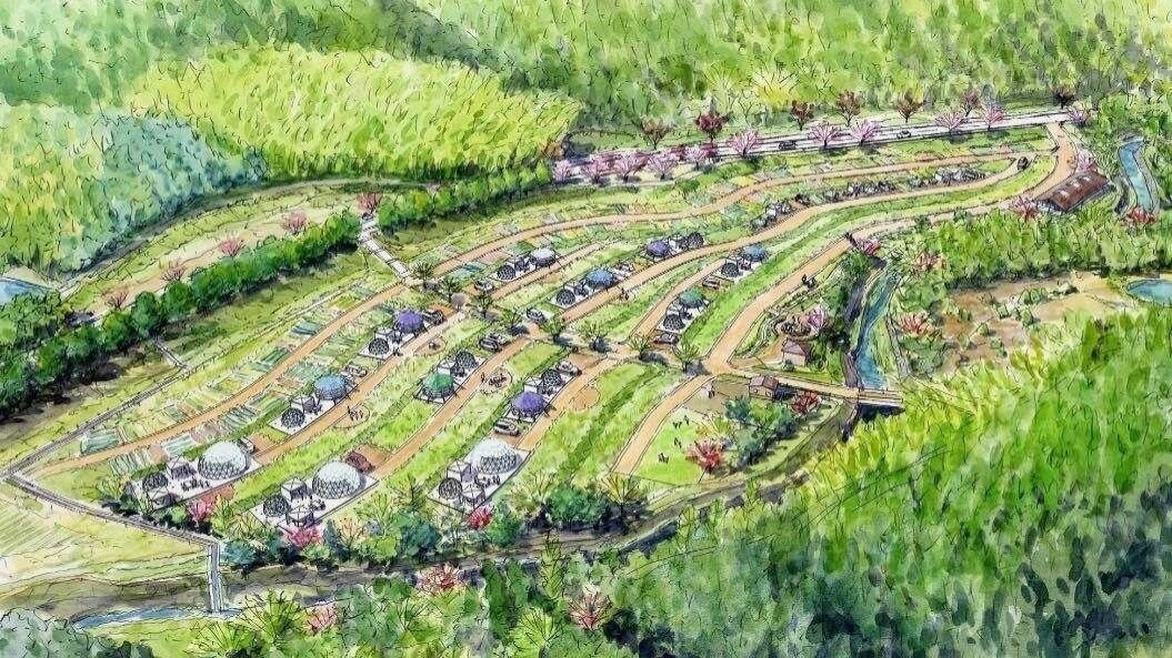 Enjoy the relaxation and healing of nature in a site area that makes lavish use of the vast grounds of Osaka Kaizuka.