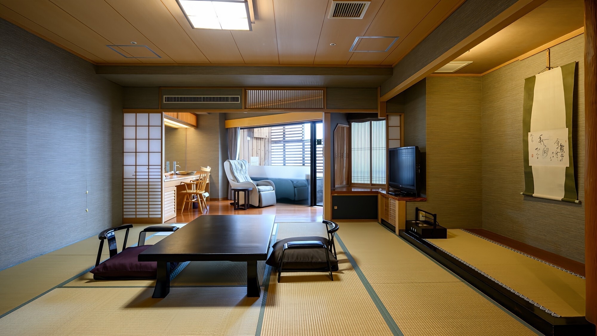 [Annex/Miyabi] 12 tatami Japanese-style room with open-air bath/Comfortable Japanese-style room with tatami flooring *Image for illustration purposes