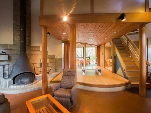 Inside view of premium cottage with private dog run for only one building