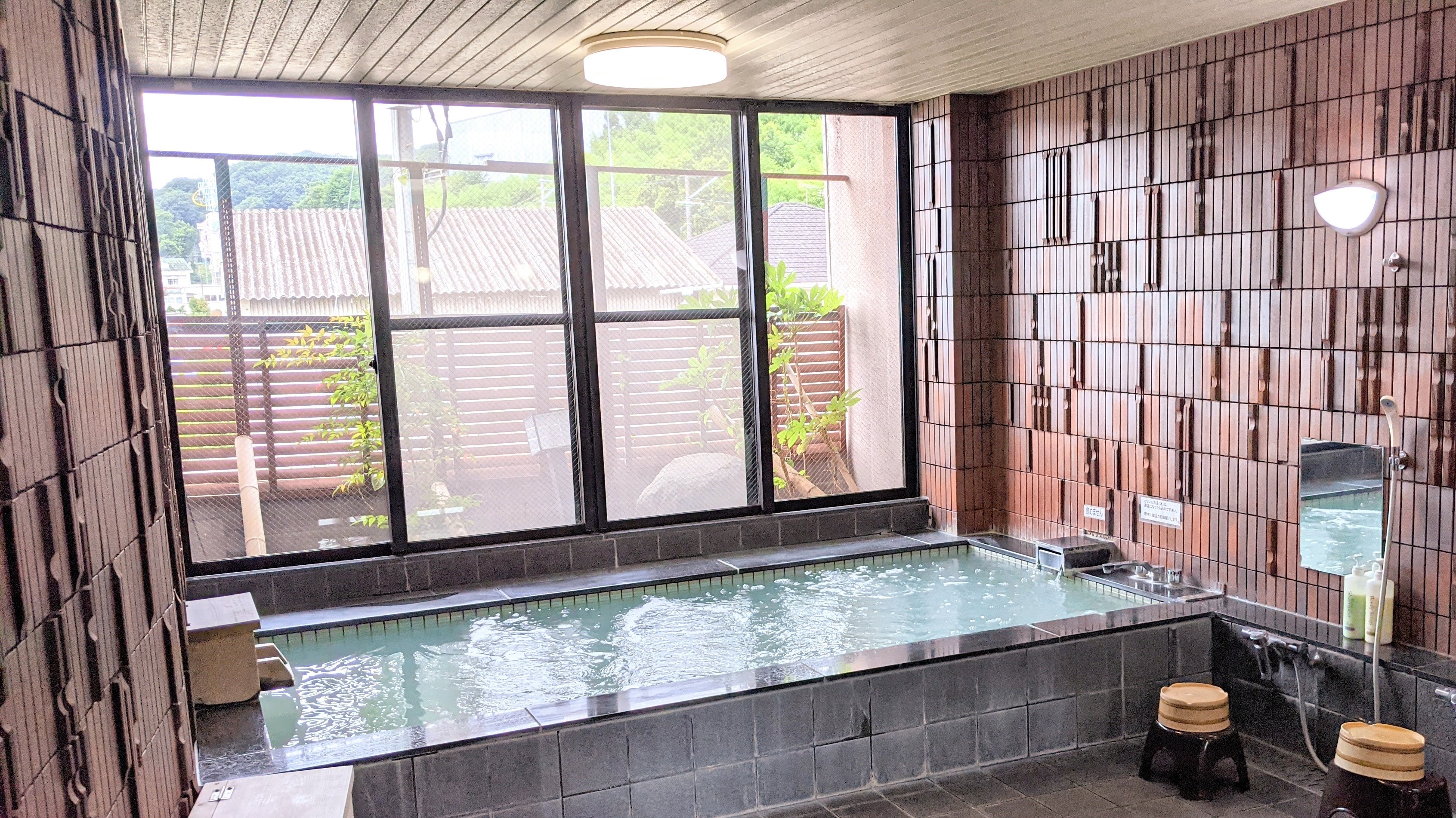 Public bath at an eco hotel