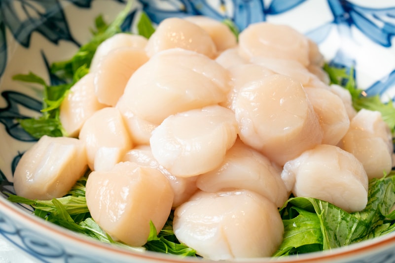 【自助早餐】扇貝生魚片