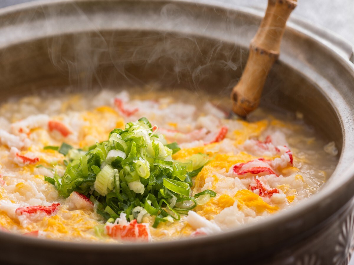 Rice porridge to finish off the meal