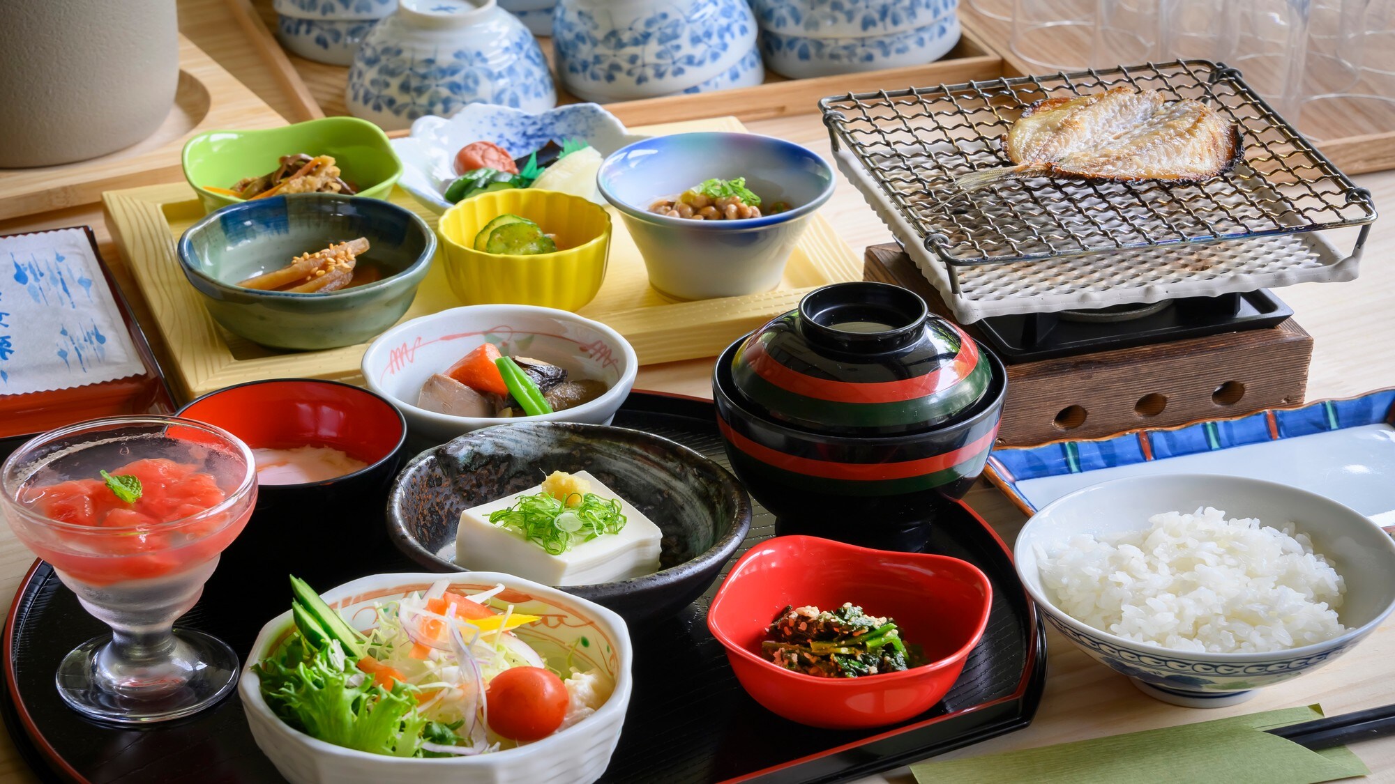 Enjoy plenty of delicious rice from the morning