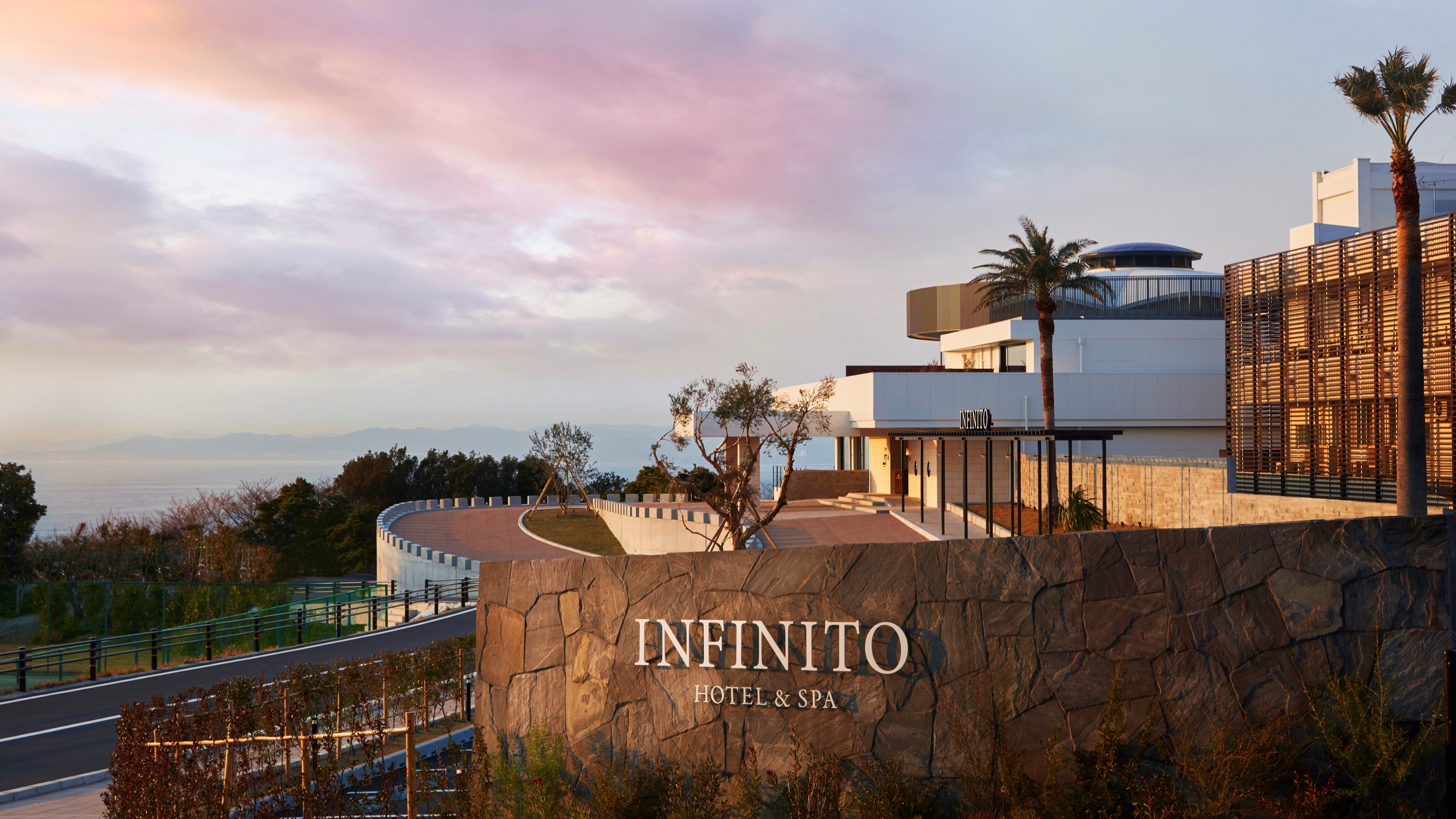 Hotel exterior_sunset