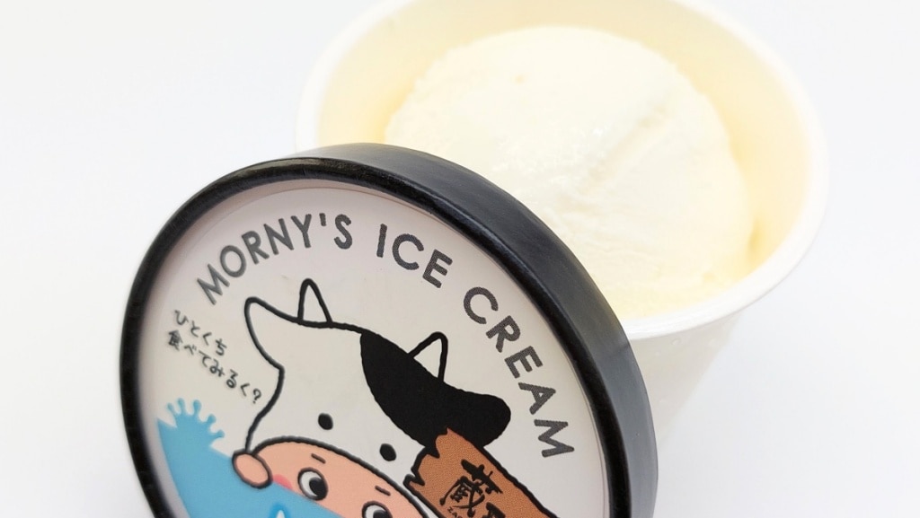 Kem MORNY'S. Kem được làm từ sữa tươi từ những chú bò được nuôi trong môi trường tự nhiên trù phú của Zao.