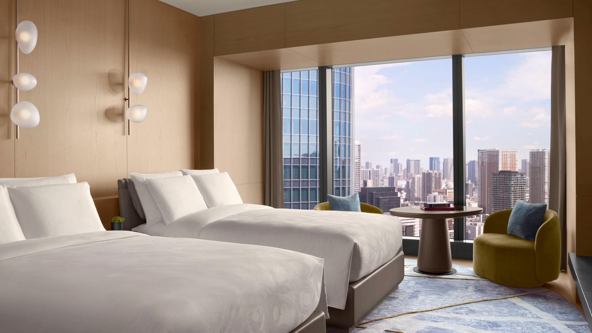 [Urban Deluxe Twin] Ruang terbuka tempat Anda dapat merasakan hembusan langit dan kota.