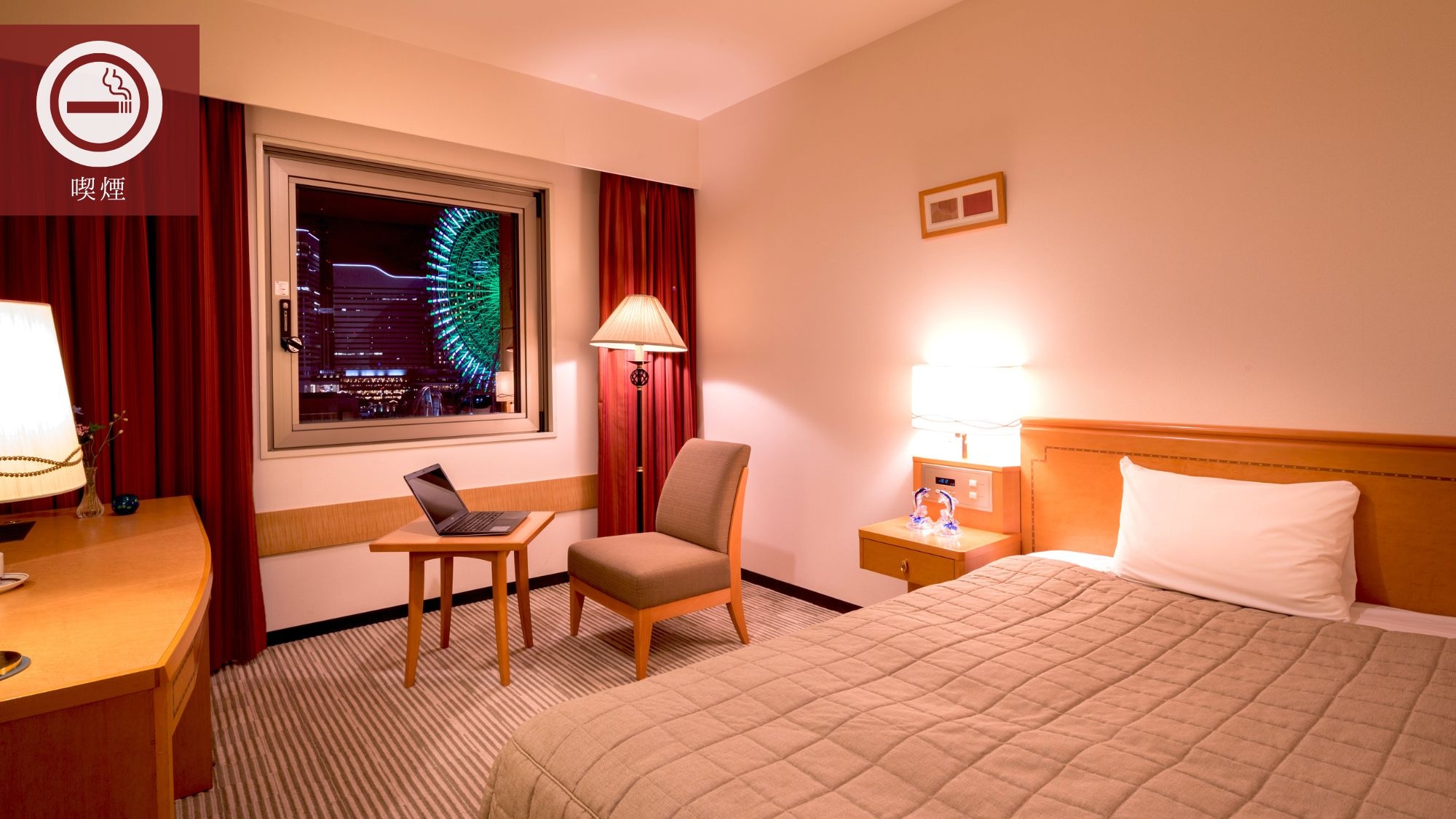 [Bán đôi: Hút thuốc] (Không xác định tầm nhìn) Giường bán đôi x 1