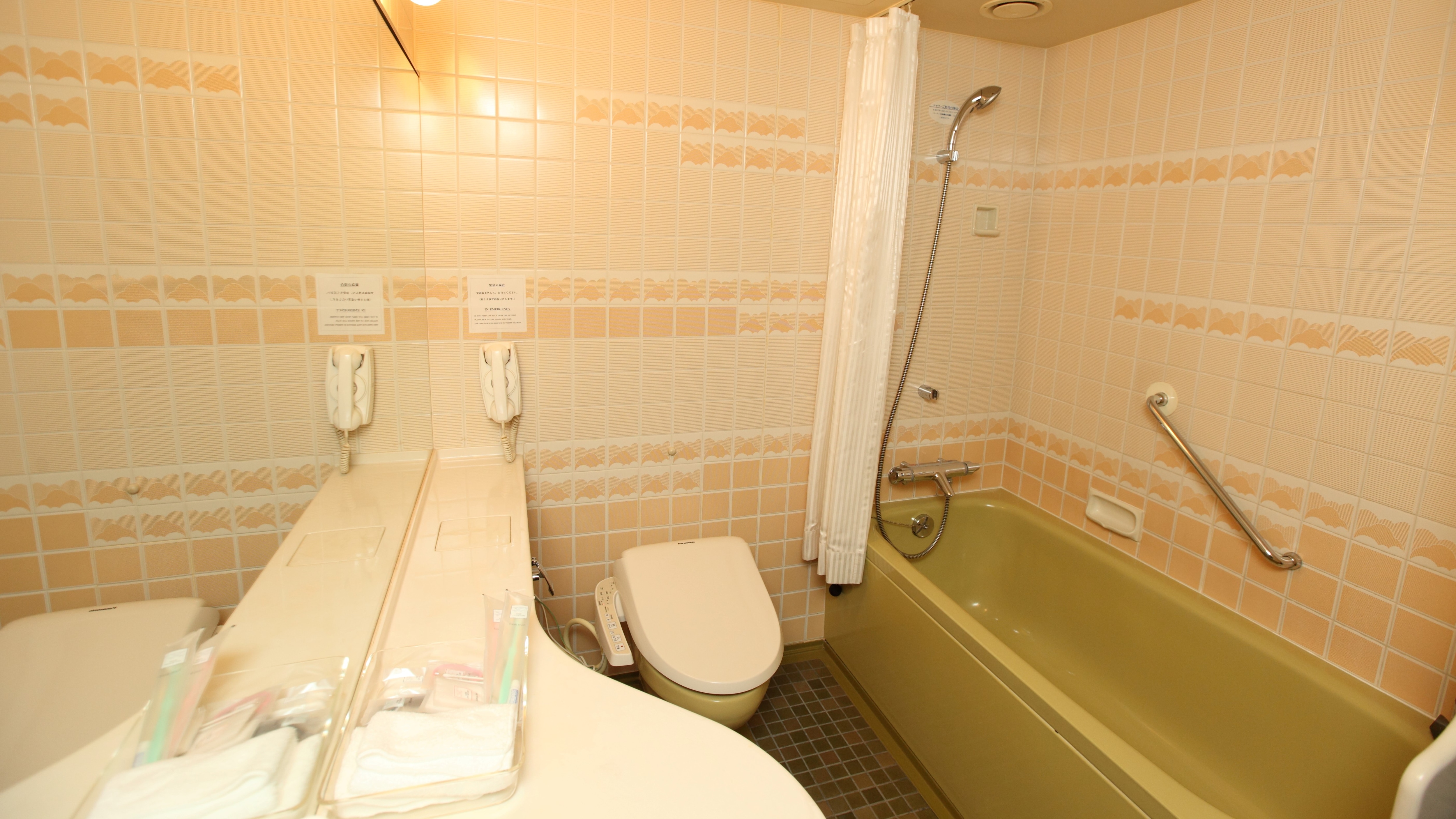 An example of a standard floor bathroom