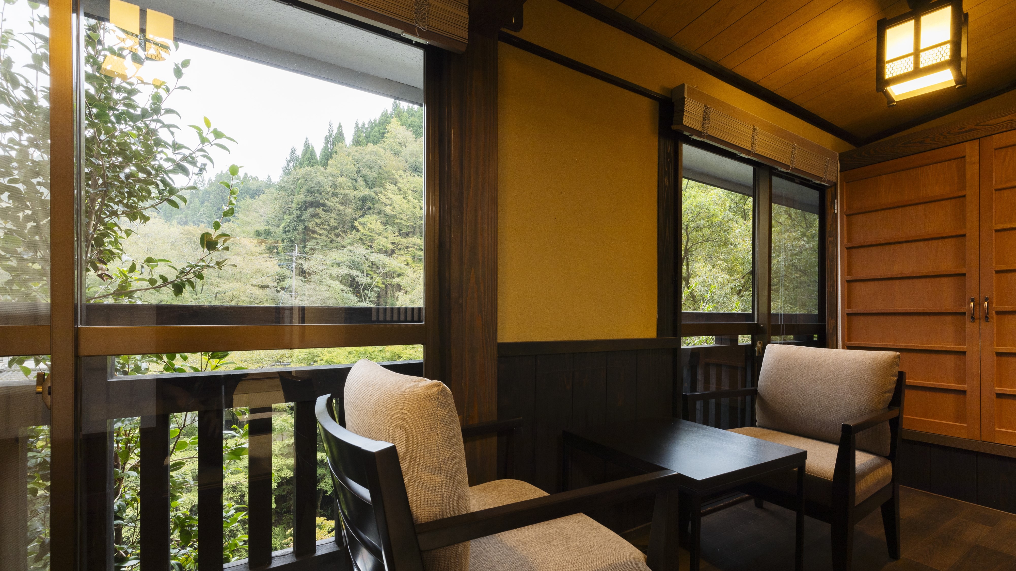 Two adjacent Japanese-style rooms