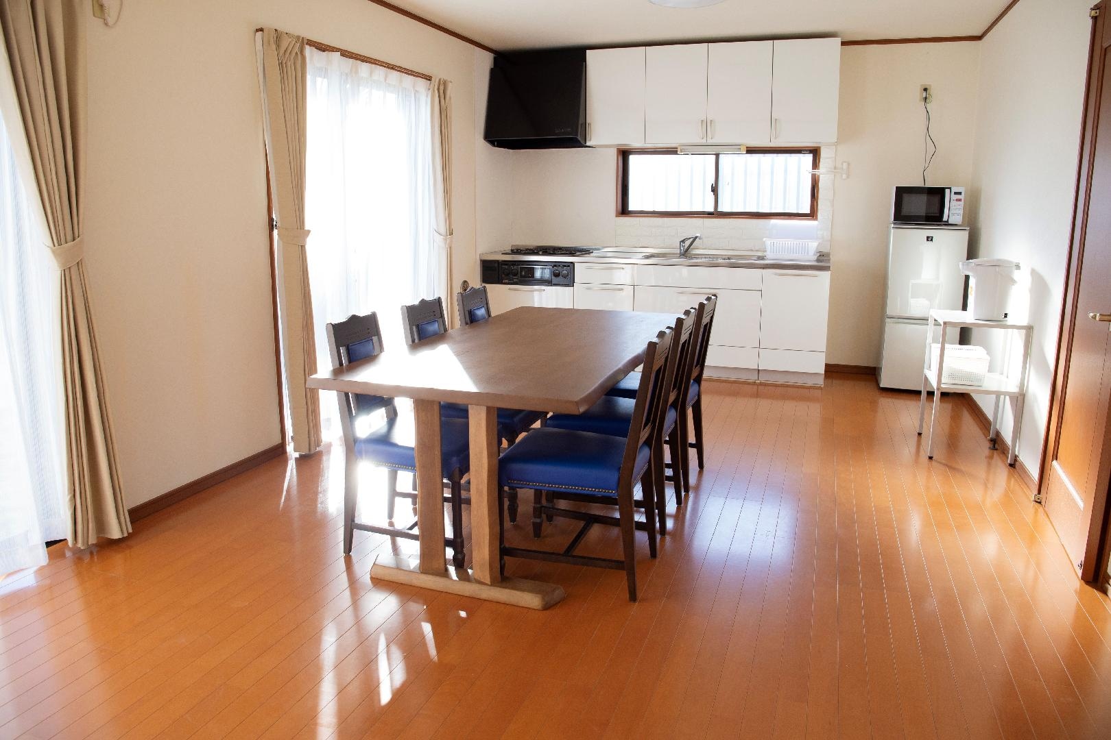 Living room and kitchen