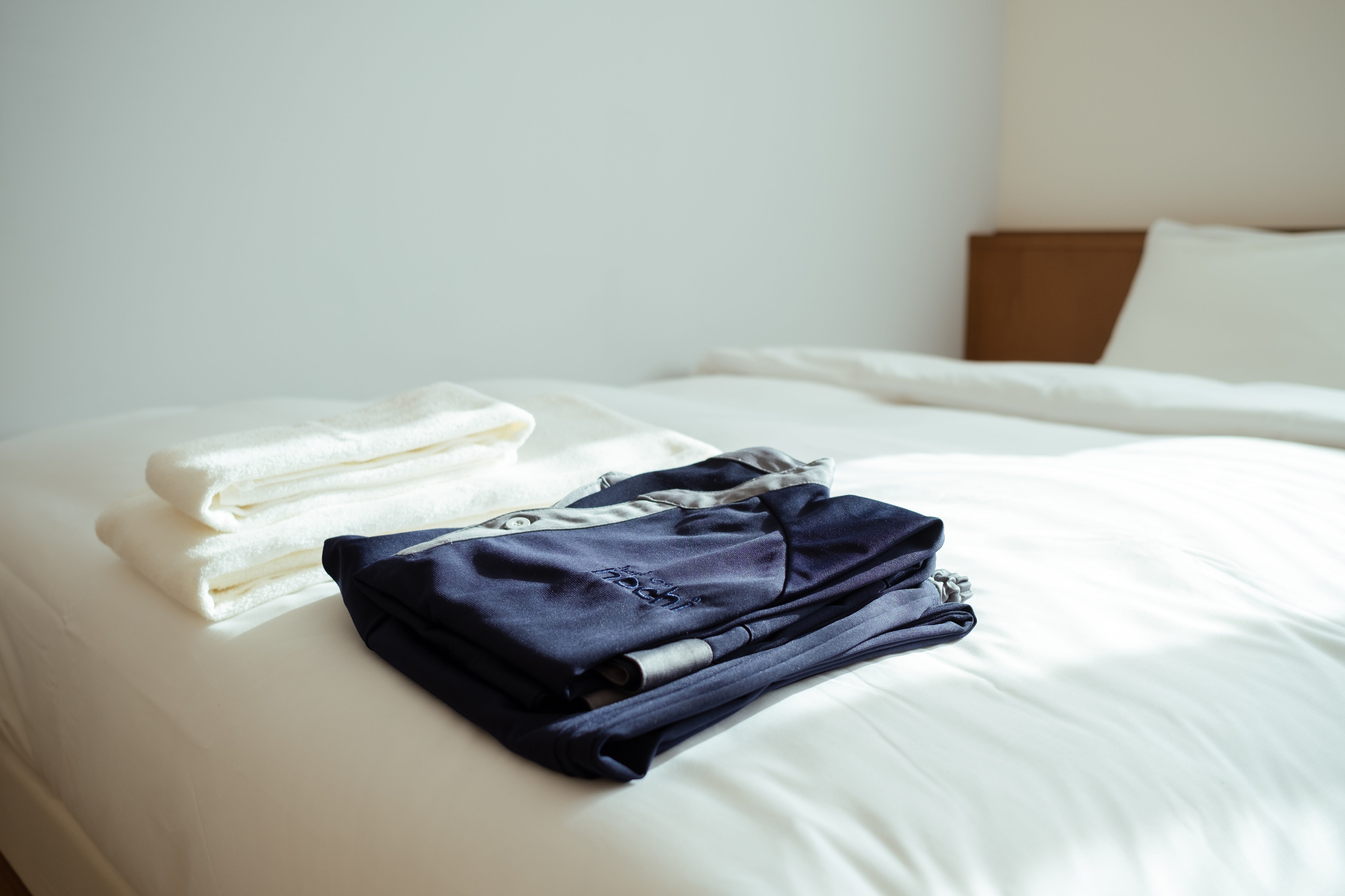 The pajamas are separate top and bottom. They are comfortable to wear and have a design that makes them suitable for going out.