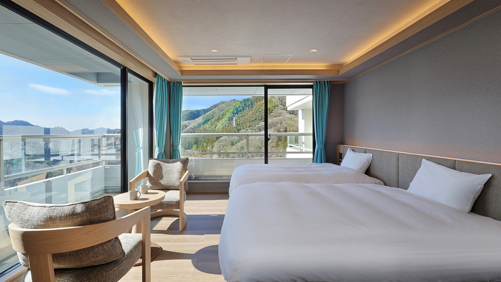 [Kamar bergaya Jepang-Barat] Kamar tamu lantai 13 dengan pemandian terbuka (bebas rokok)