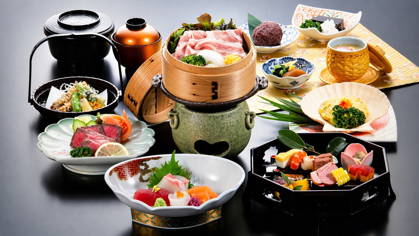 Example of a creative kaiseki meal