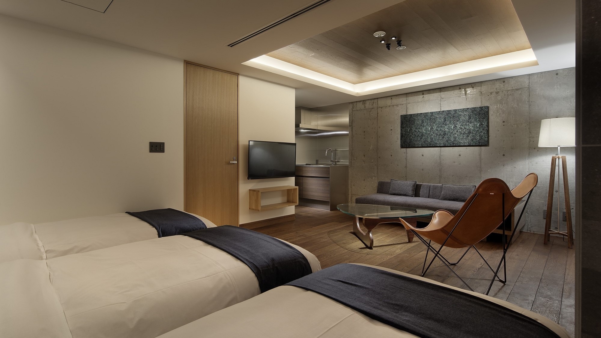 Studio with living room
