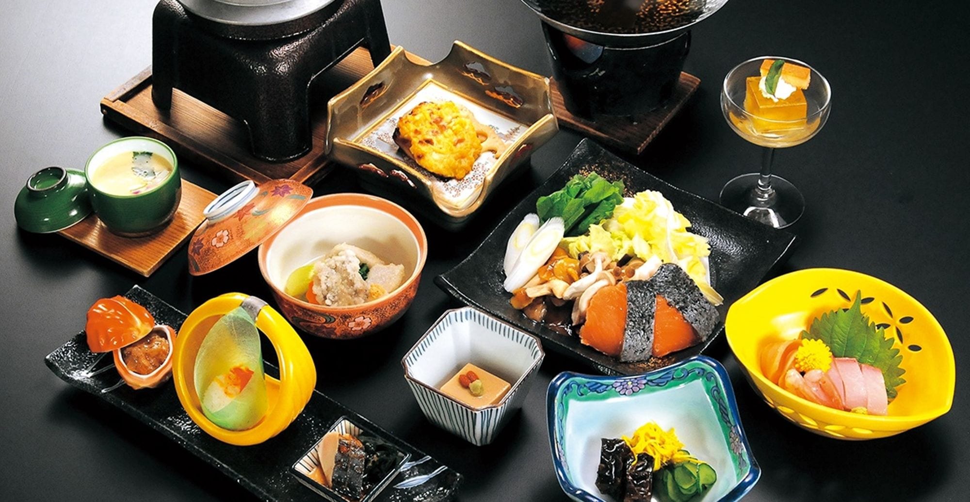 Kaiseki theo mùa (lẩu cá hồi và nấm)