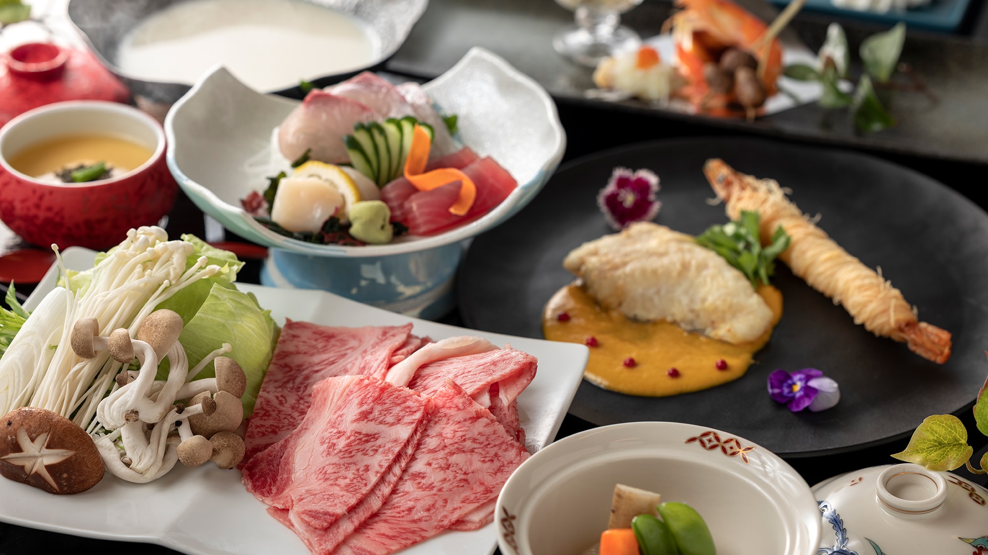 [Dinner example] Nagasaki Wagyu beef and seasonal kaiseki course *Image (may change depending on the season)