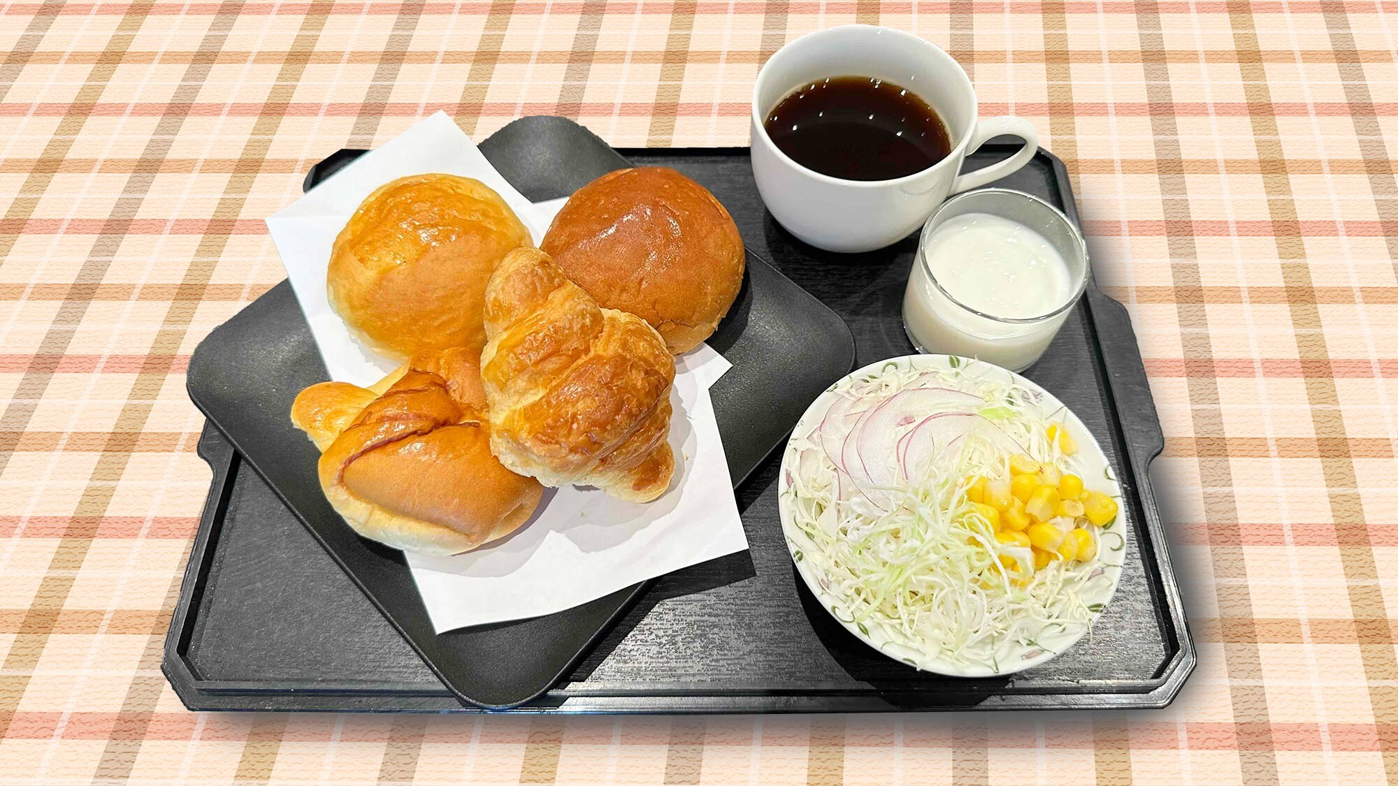 Sarapan dengan 4 jenis roti dan minuman hari ini *Gambar