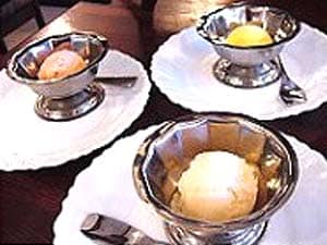 Handmade sorbet for dessert