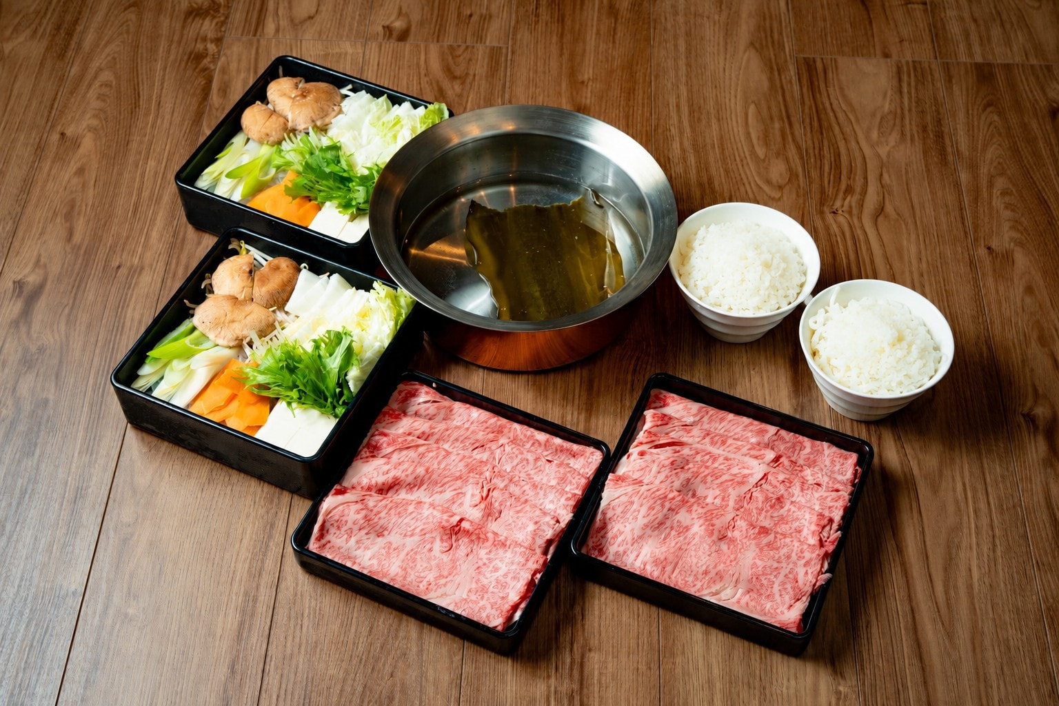 Gambar makan malam (Shabu-shabu untuk 2 orang)