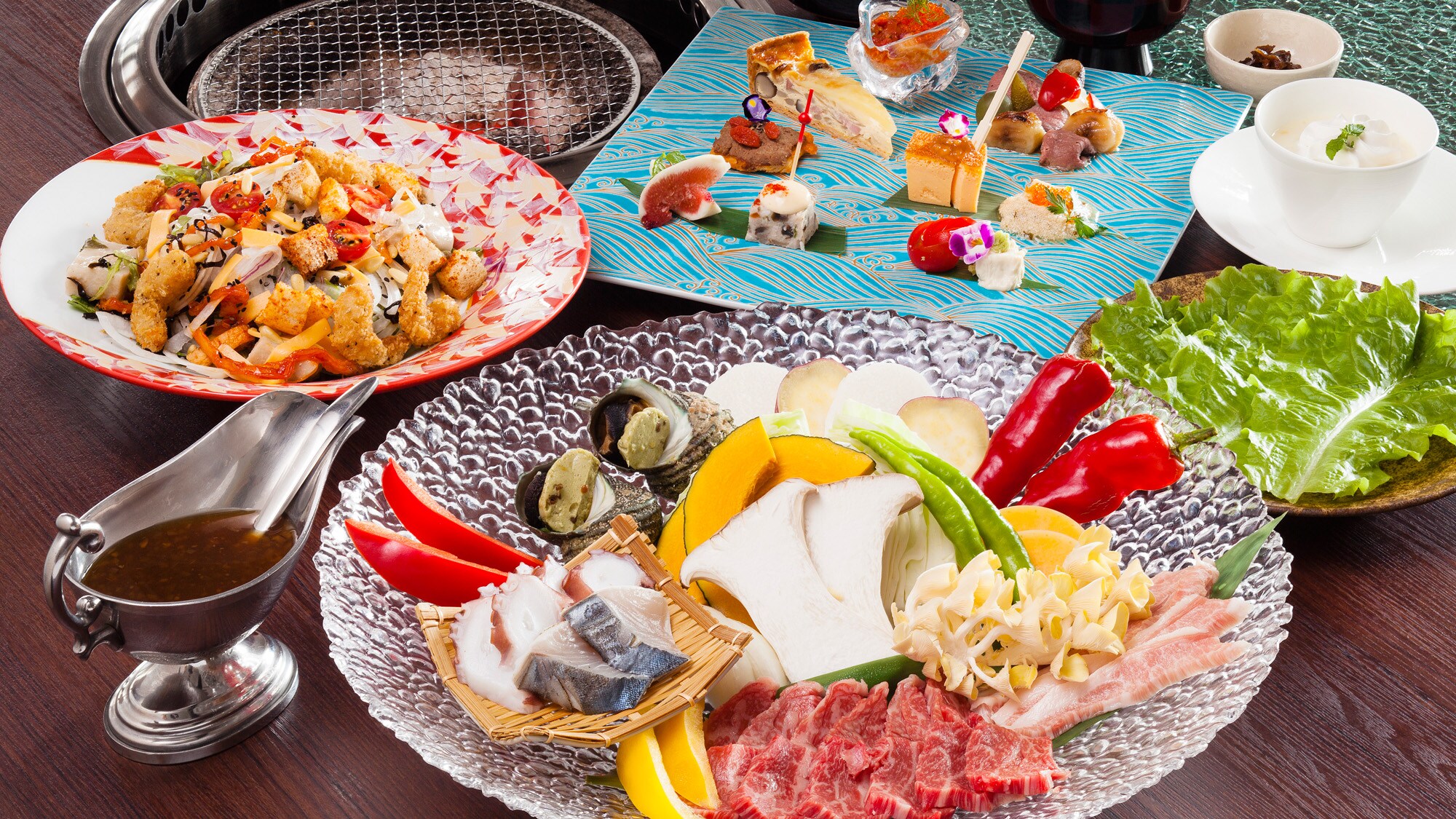 Shimatakara charcoal grill course that makes the most of the natural flavors of Awaji Island ingredients <Food image>
