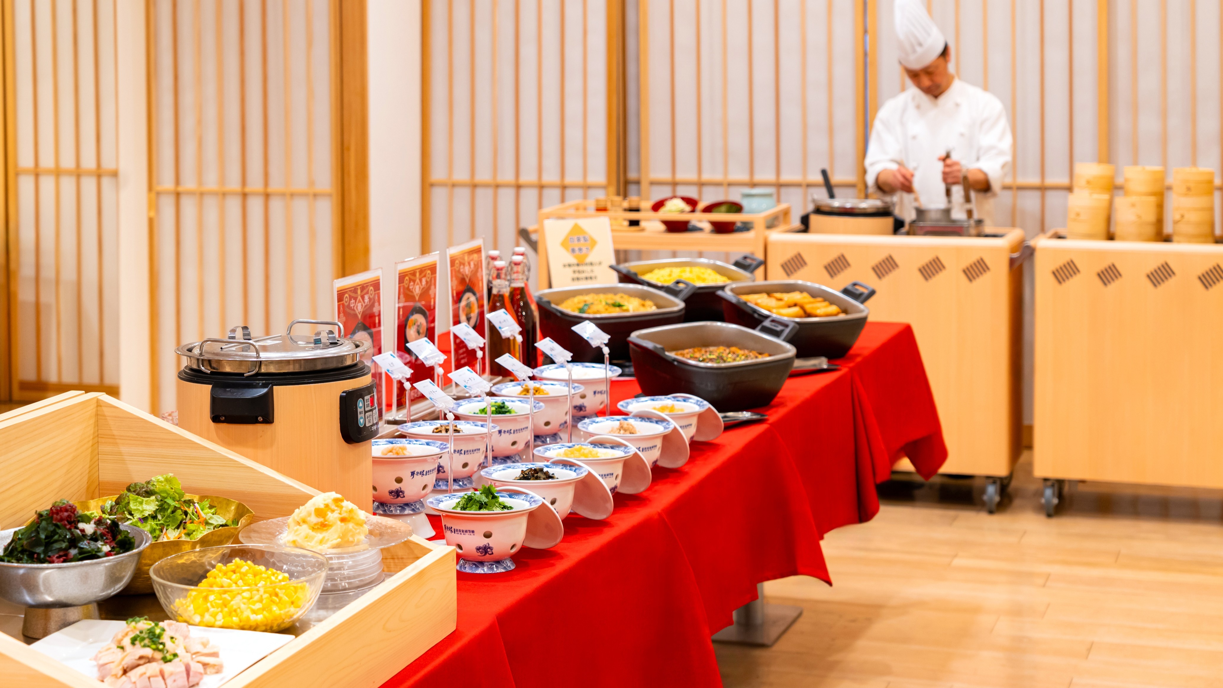 Example of a breakfast buffet