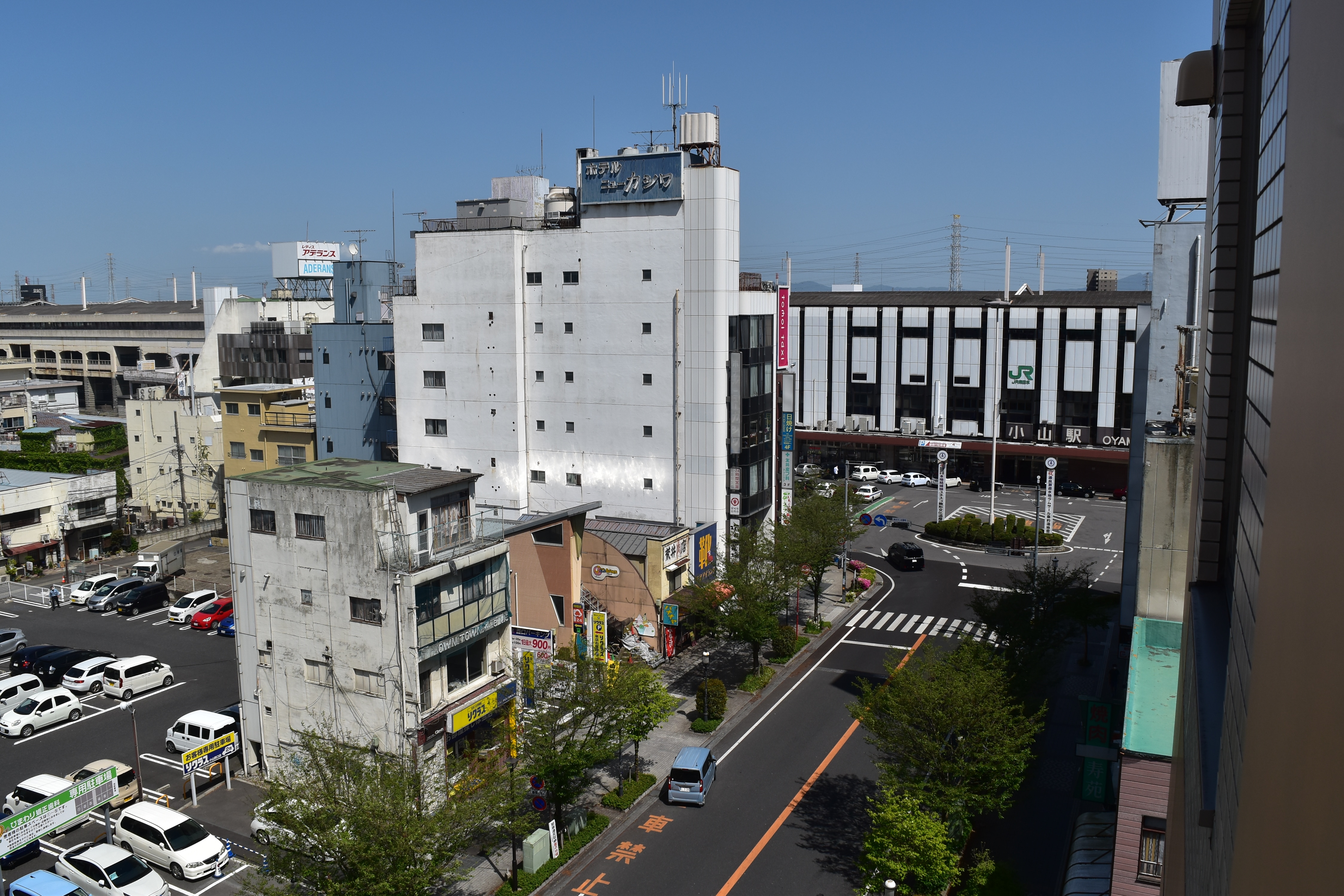 View from the room, towards Oyama Station