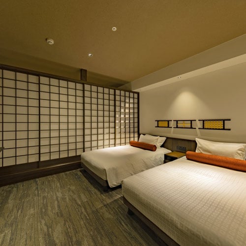* [Kamar kembar Jepang dan Barat (gambar)] Direkomendasikan untuk perjalanan keluarga dan rombongan karena dapat dipisahkan oleh fusuma.
