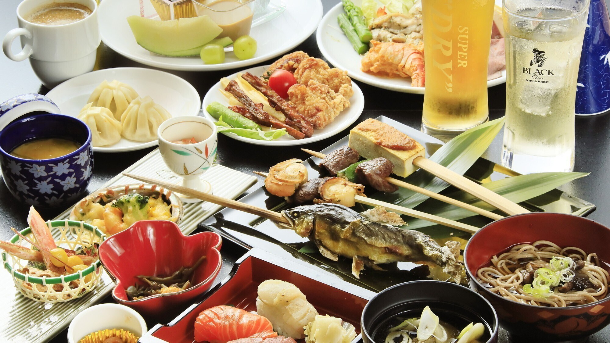 [Bữa tối] Tiệc buffet theo phong cách lò sưởi với nhiều nguyên liệu địa phương *Chỉ mang tính chất minh họa