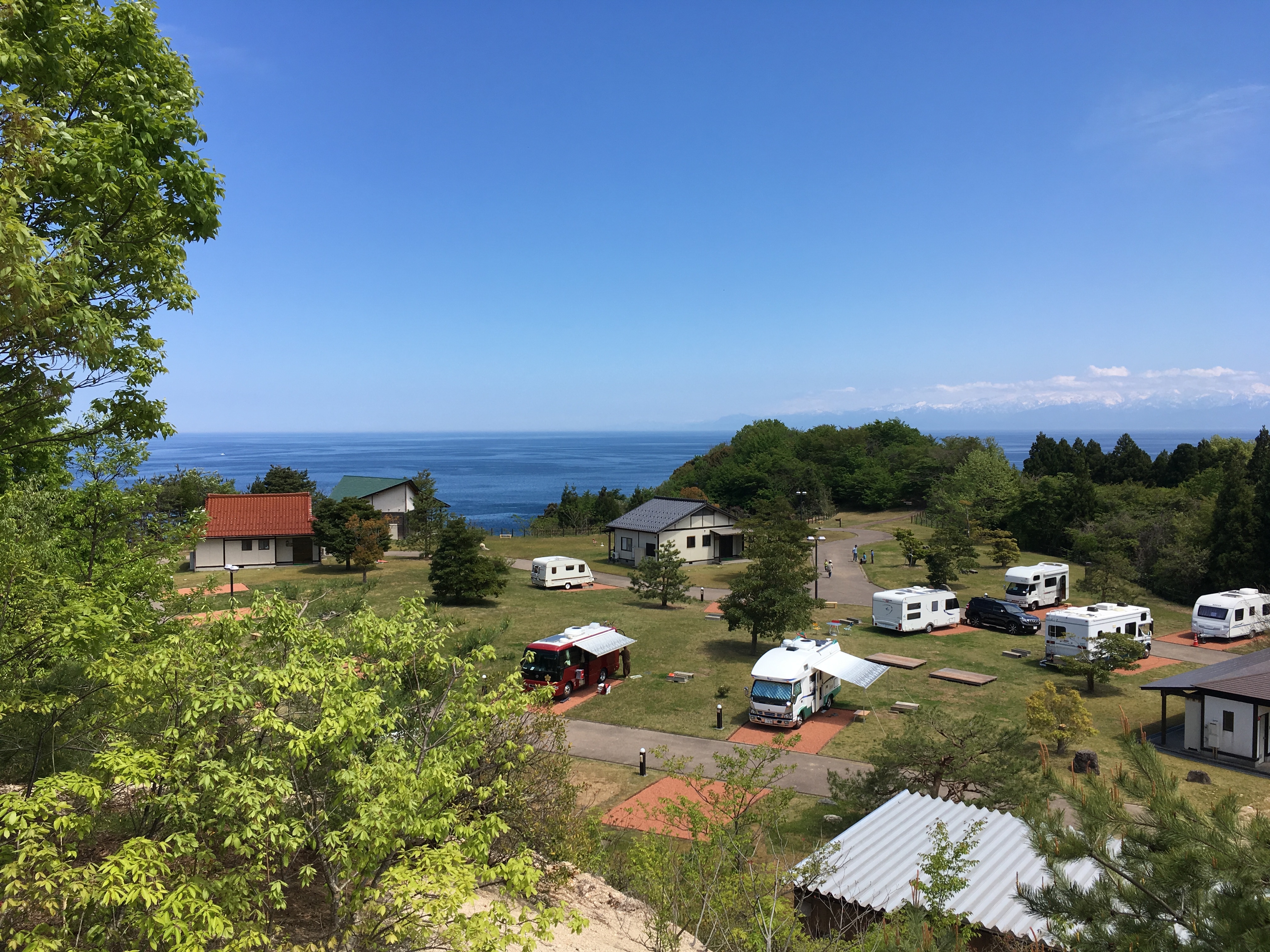 Full view of the campsite