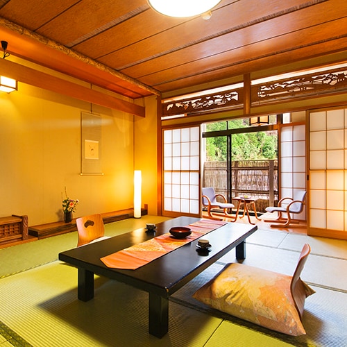 [Kamar bergaya Jepang dengan pemandian terbuka Hana no Yakata] 12,5 tikar tatami-bak mandi khusus + pemandian air panas-