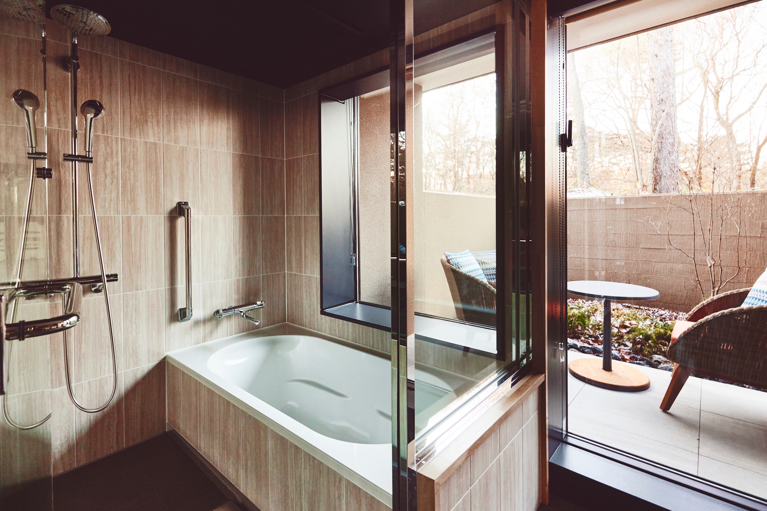 Private garden bathroom