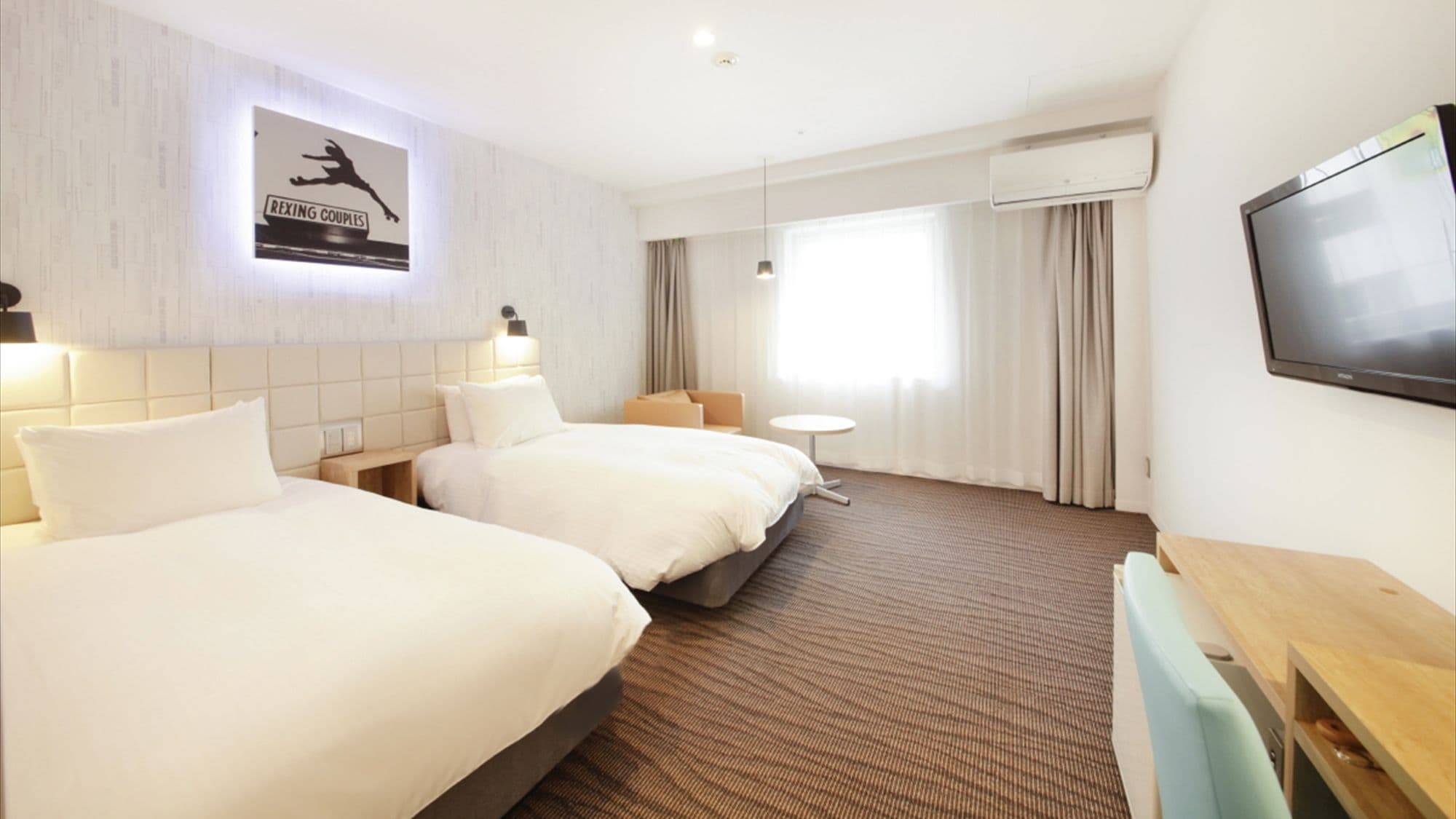 & rdquo; Sleeping Concierge & rdquo; Simmons beds around the world are comfortable to sleep in! Spacious 24㎡ SOHO twin room