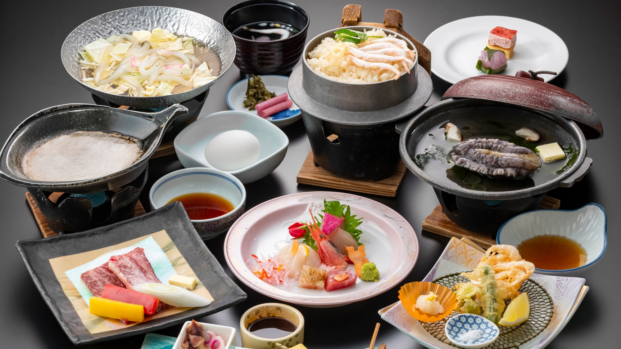 【标准】使用美食王国富山丰富的食材制作的正宗会席料理“彩禅”