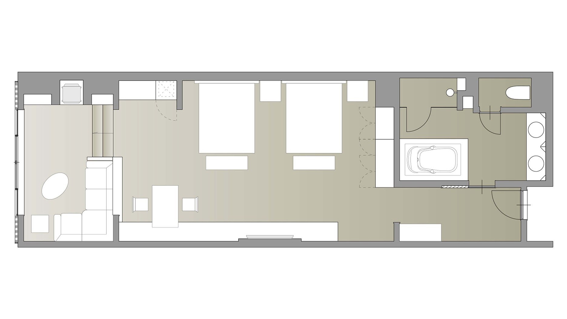 Junior Suite / 68.8 to 70.1 m² / A spacious and relaxing suite room
