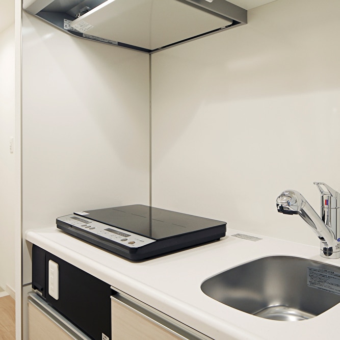[Double Room] All kitchens are equipped with induction cooktops